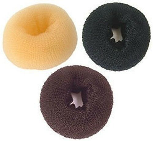 3 x Hair Donut - Donuts Blonde Brown Black Hair Holder