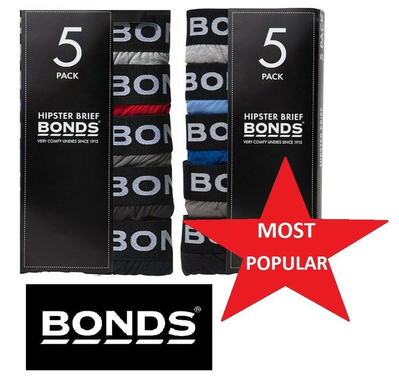 Bonds Mens 10 Pairs Hipster Cotton Underwear Mens Briefs Pairs