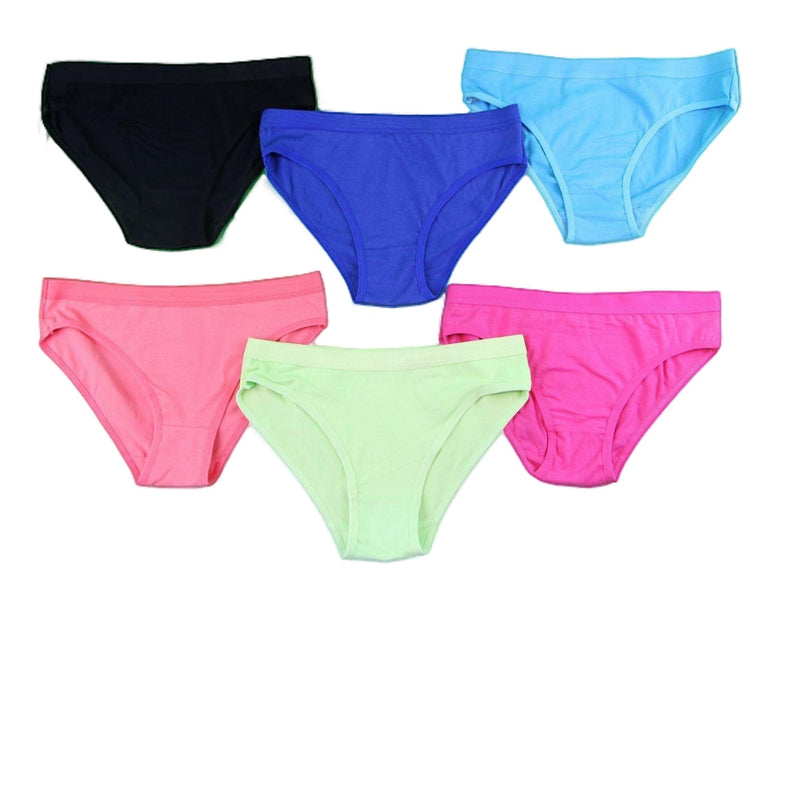Womens Sexy 6 Pairs Cotton Underwear Panties Undies - Blue Green Pink Black Coral