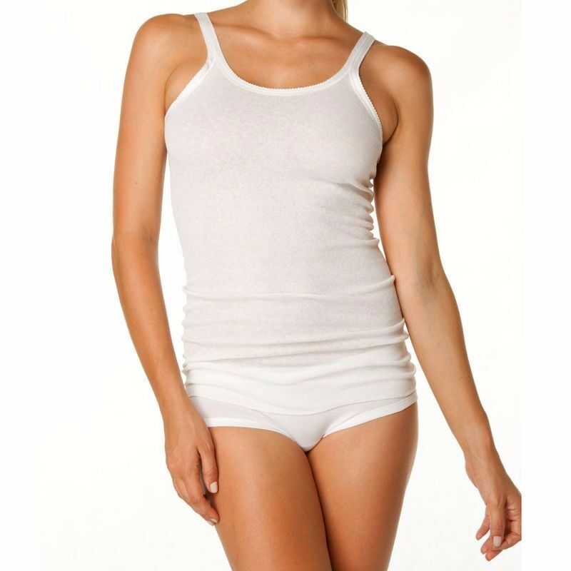 4 x Womens Bonds Cumfy Tube Long Rib Top White Plus Size Underwear Singlet