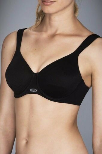 Berlei High Performance Underwire Non Padded Black Sports Bra