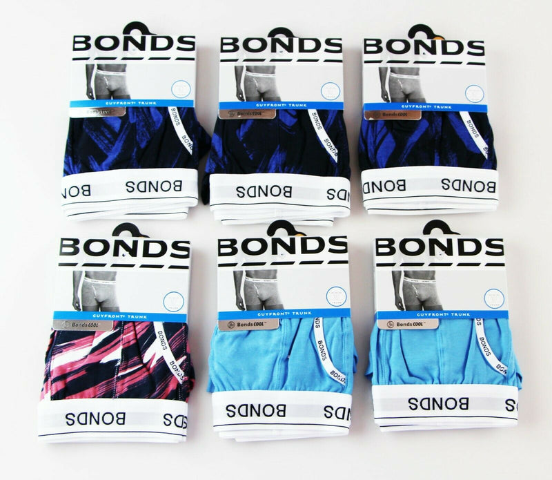 6 x Bonds Guyfront Trunks Mens Briefs Boxer Underwear Trunk Shorts