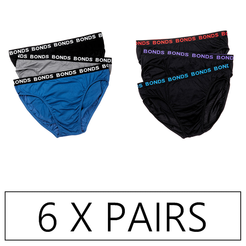6 x Bonds Mens Hipster Briefs - Plus Size Underwear