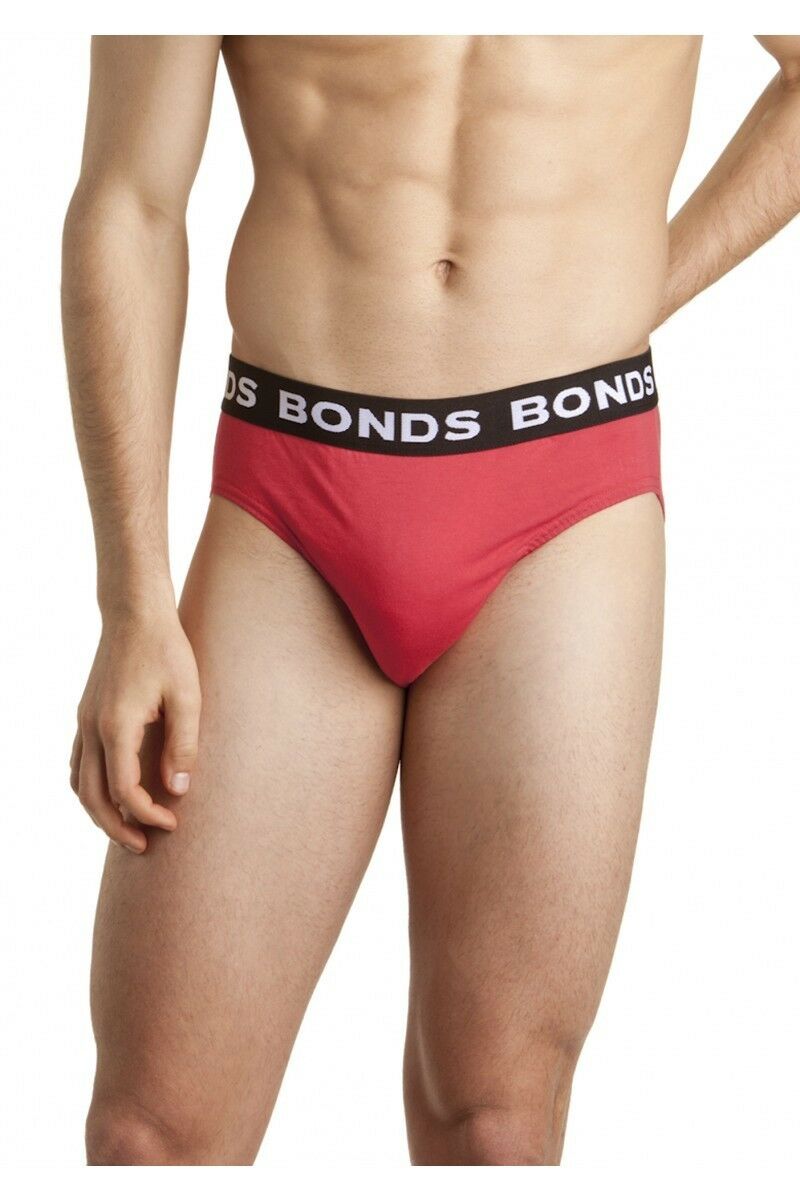 Bonds Mens 3, 6 Or 12 Pairs Hipster Briefs Underwear Jocks Red Blue S M L Xl 2Xl