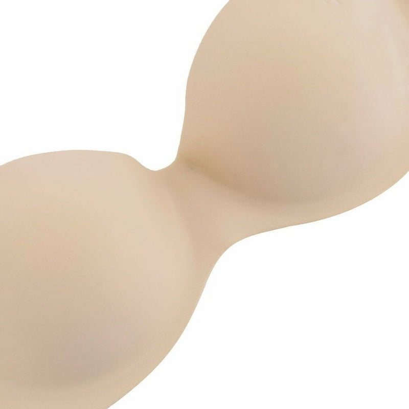 Backless Stick On Bra - Nude Invisible Supportive Boobs Side Tabs