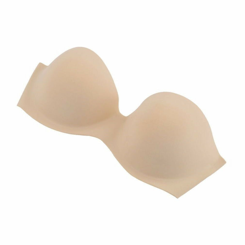 Backless Stick On Bra - Black Nude Invisible Supportive Boobs Side Tabs