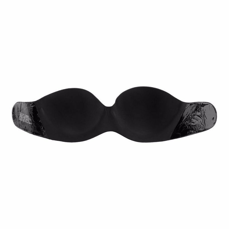 Backless Stick On Bra - Black Nude Invisible Supportive Boobs Side Tabs