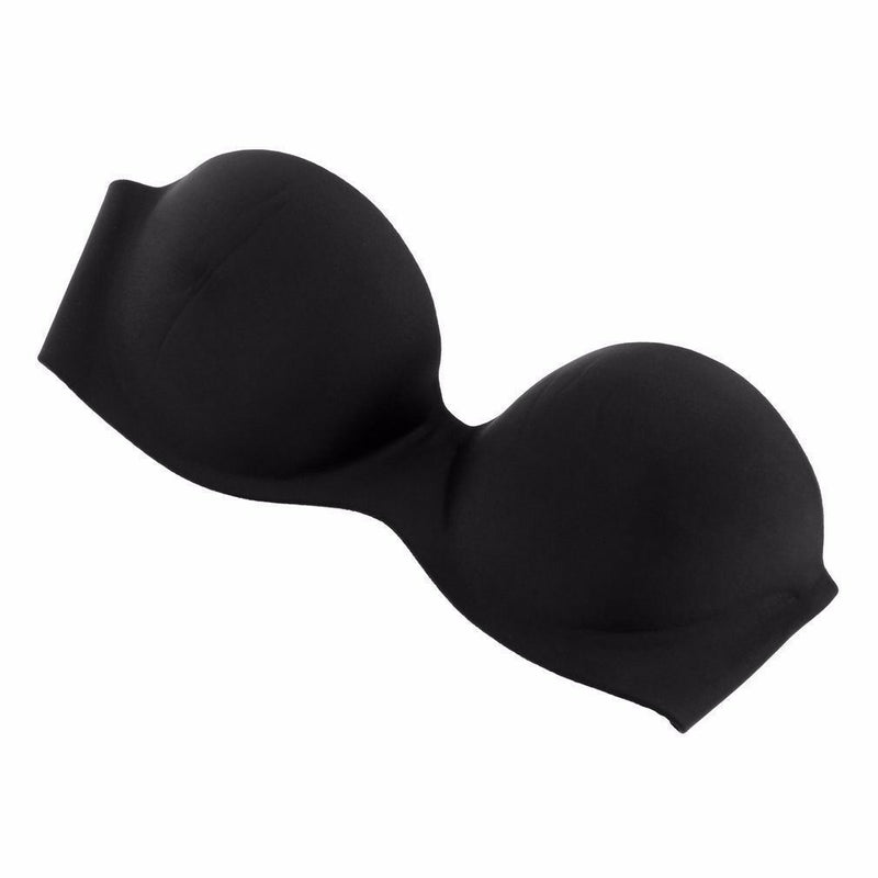 Backless Stick On Bra - Black Nude Invisible Supportive Boobs Side Tabs