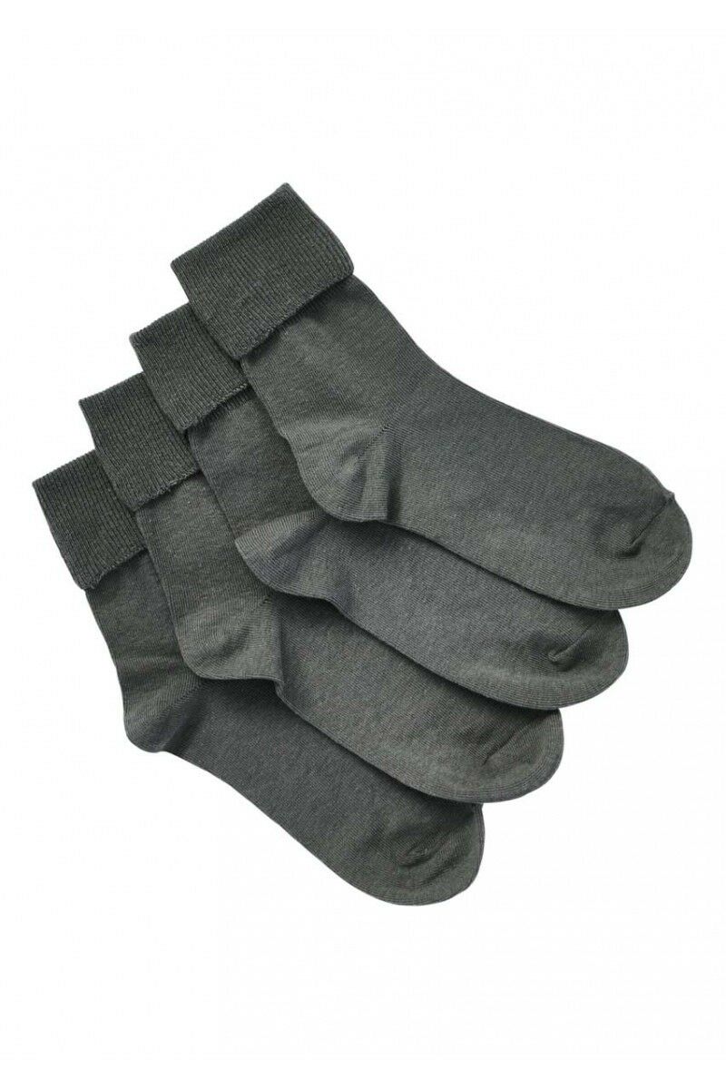 12 X Bonds Kids School Socks Turnover Roll Fold Down Cotton White Black Grey