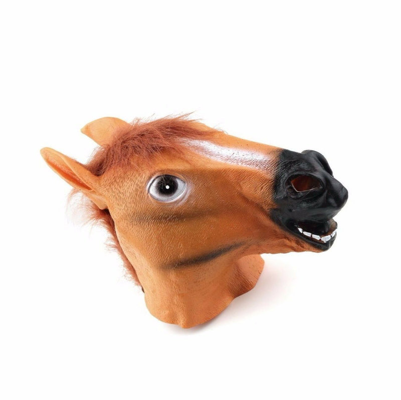 2 Pack X Horse Head Fancy Dress Latex Animal Mask Halloween Party Movie Costume