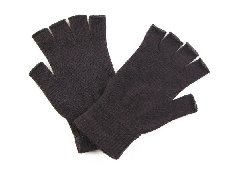 Fingerless Knitted Woven Gloves Winter Accessory Glove Black Navy Red Brown