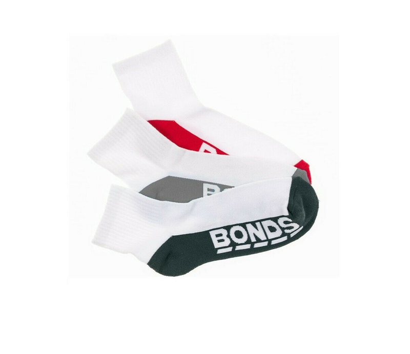 12 X Bonds Quarter Crew Socks - White Mens Cushioned