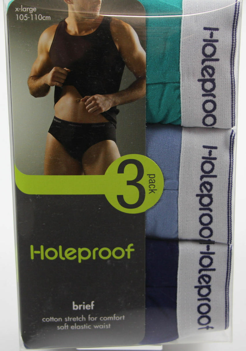 Mens Holeproof Cotton 3 Pairs Mens Brief Underwear Undies Cotton