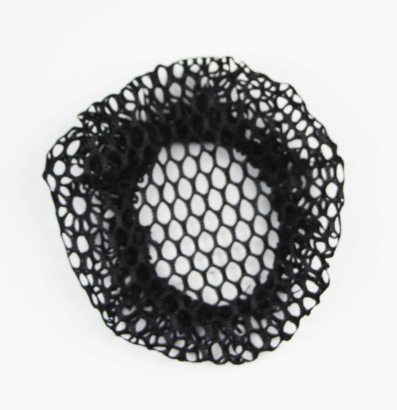 10 Pack X Elastic Hair Bun Net Womens Girls Black Stretch Wig Nets - Thin Nets