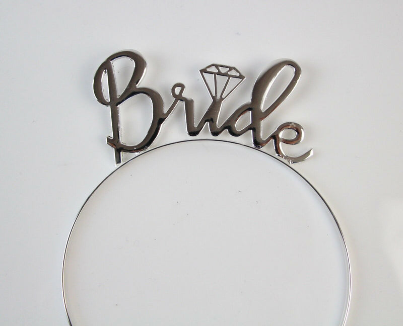 Bridal Tiara Bride To Be Bridesmaid Shower Hens Party Silver Crown Headband