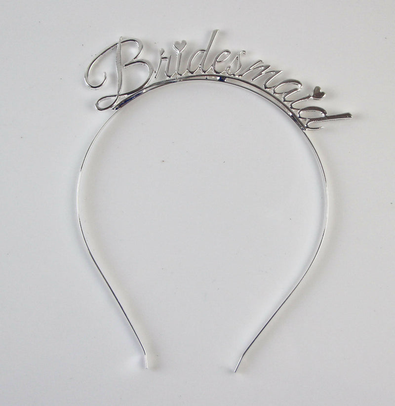 Bridal Tiara Bride To Be Bridesmaid Shower Hens Party Silver Crown Headband