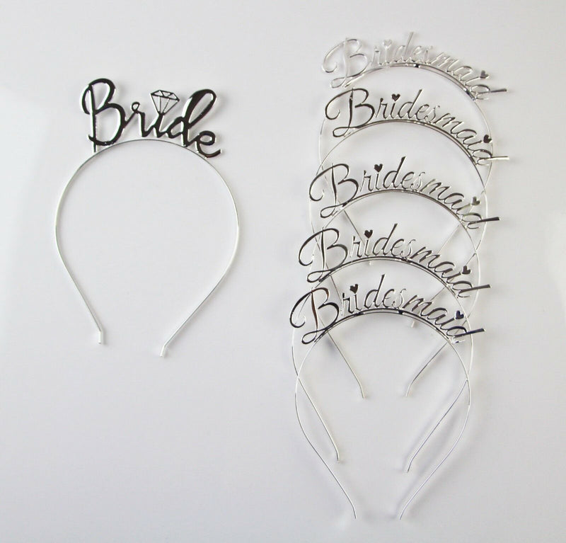 Bridal Tiara Bride To Be Bridesmaid Shower Hens Party Silver Crown Headband