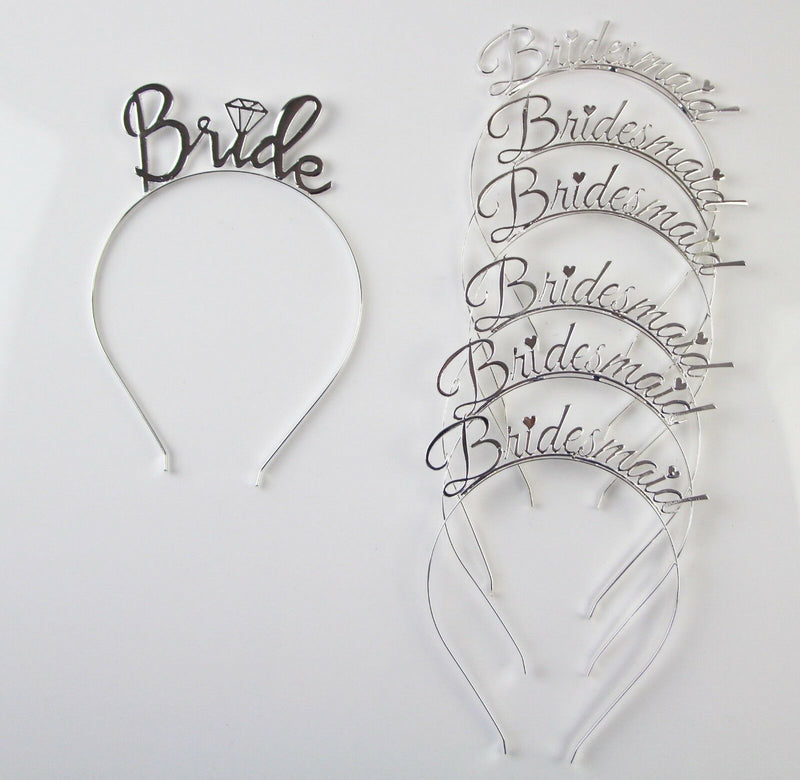 Bridal Tiara Bride To Be Bridesmaid Shower Hens Party Silver Crown Headband