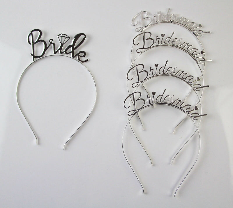 Bridal Tiara Bride To Be Bridesmaid Shower Hens Party Silver Crown Headband