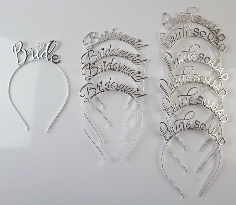 Bridal Tiara Bride To Be Bridesmaid Shower Hens Party Silver Crown Headband