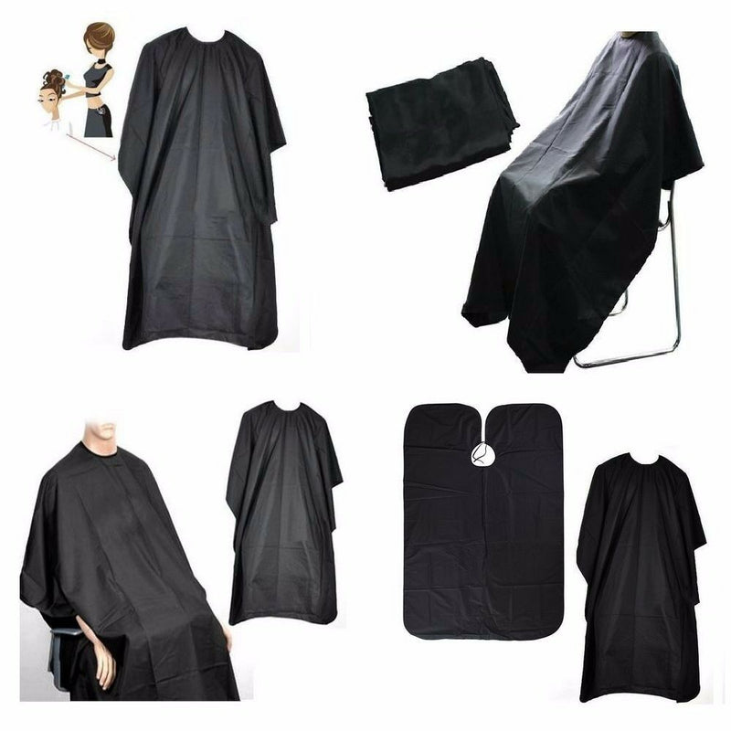 10 x Black Hairdressing Gown Cutting Cape Barbe Hairdresser Salon Equipment