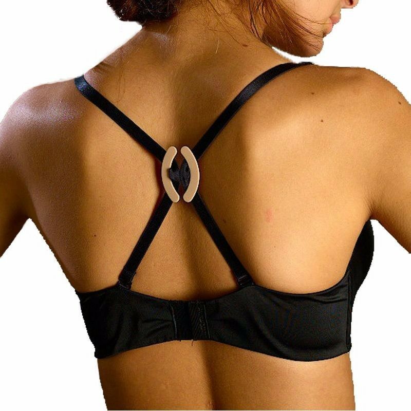 100 Pack X Bra Strap Cleavage Control Sports Racerback Singlet Holder Clips
