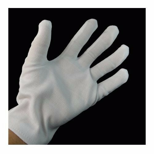 5 Pairs White Work Jewellery Handling Costume Party Cotton Soft Thin Gloves