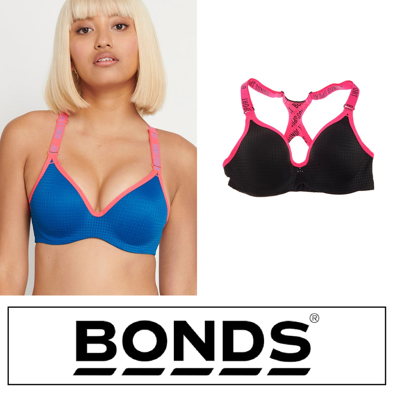 Bonds Sporty Top Mesh Bra - Sports Crop Training Medium Impact