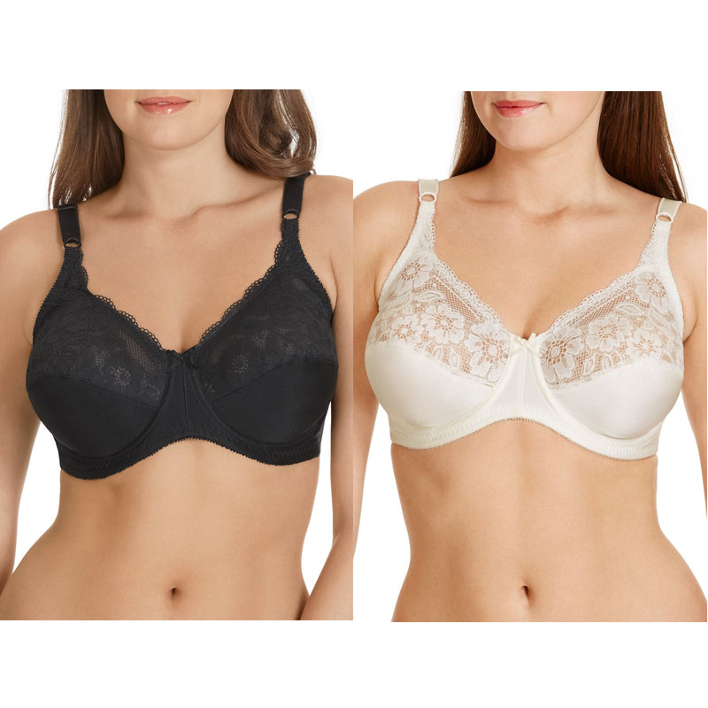 Berlei Classic Lace Underwire Bra Black Ivory