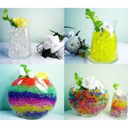 20 Pack X Crystal Soil Water Beads Jelly Ball Vase Filler Home Wedding