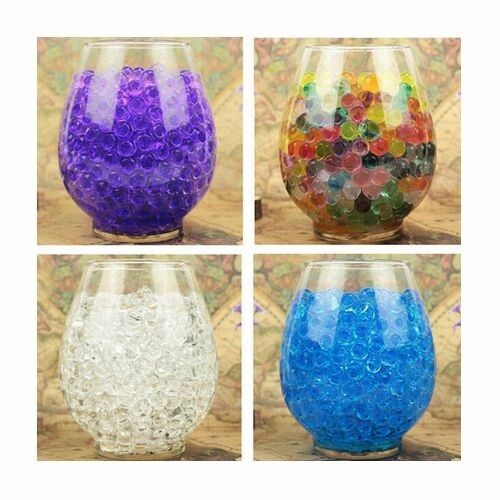 20 Pack X Crystal Soil Water Beads Jelly Ball Vase Filler Home Wedding