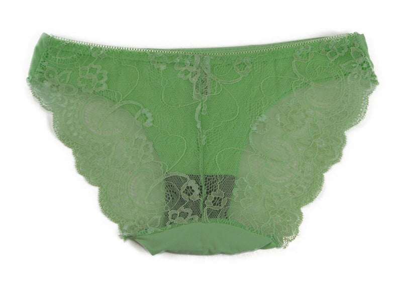 Womens Sexy Underwear With Lace Back Panties Undies Light Green Lingerie