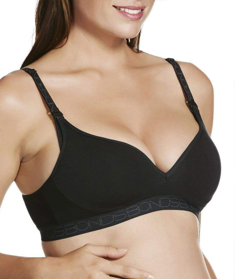 Bonds Bumps Easyfit Tops Bra - Maternity Black White Crop