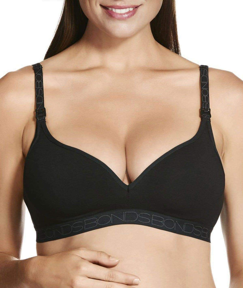 Bonds Bumps Easyfit Tops Bra - Maternity Black White Crop