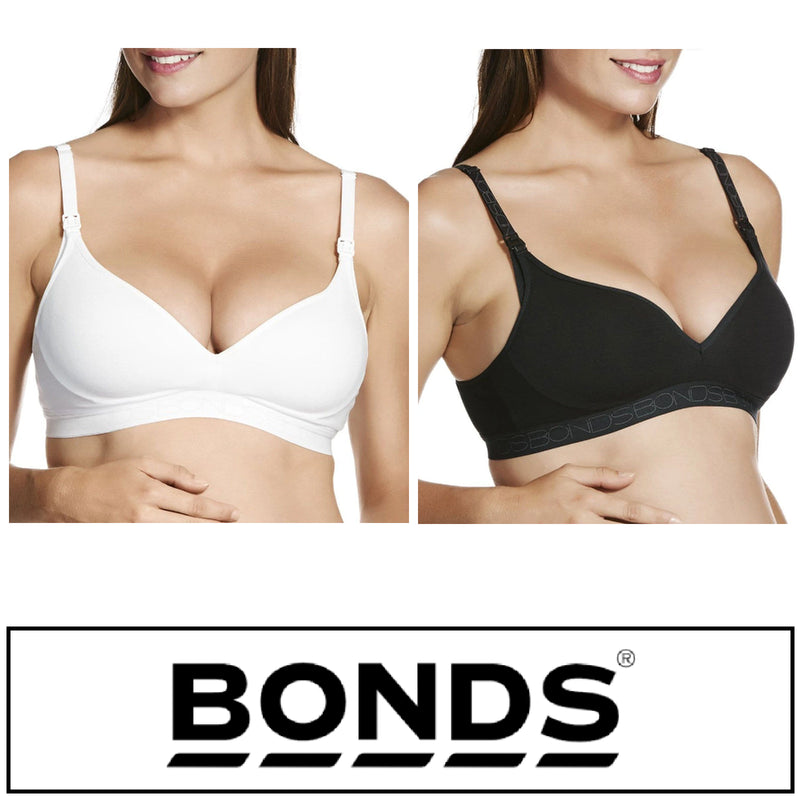 Bonds Bumps Easyfit Tops Bra - Maternity Black White Crop