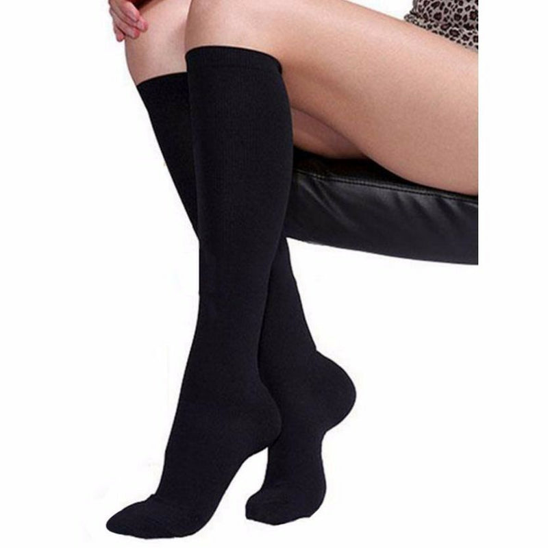 Compression Socks Flight Travel Arching Feet Varicose Veins Medical Black White