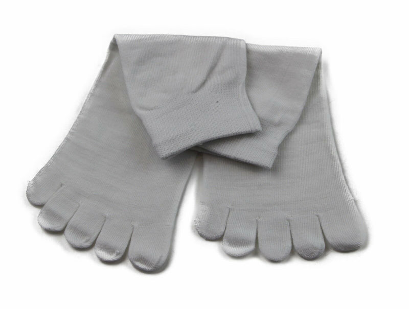 2 Pairs X Toe Socks Premium Cotton Ankle Five Finger Socks Black Grey Brown