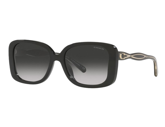 Womens Coach HC8334U Sunglasses Black/ Grey Gradient