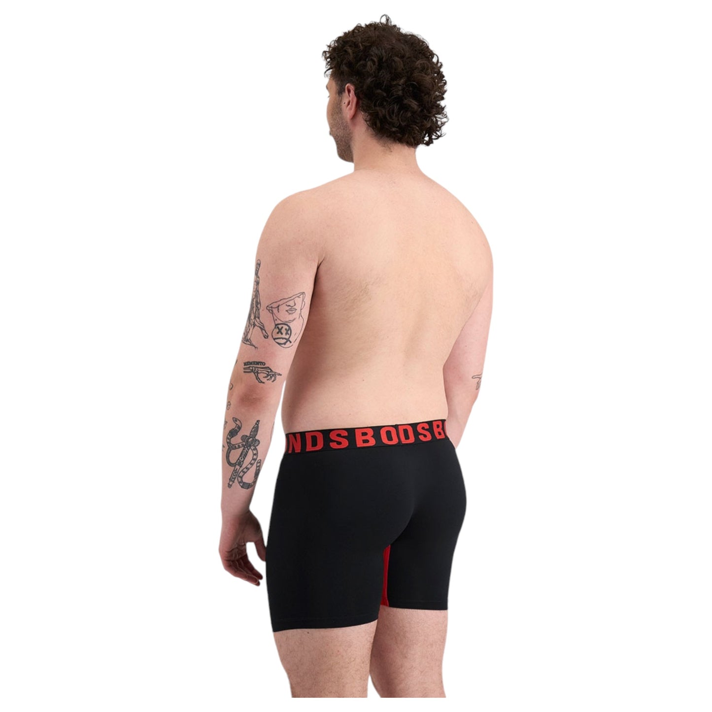 Mens Bonds Chafe Off Trunks Underwear Black/Red