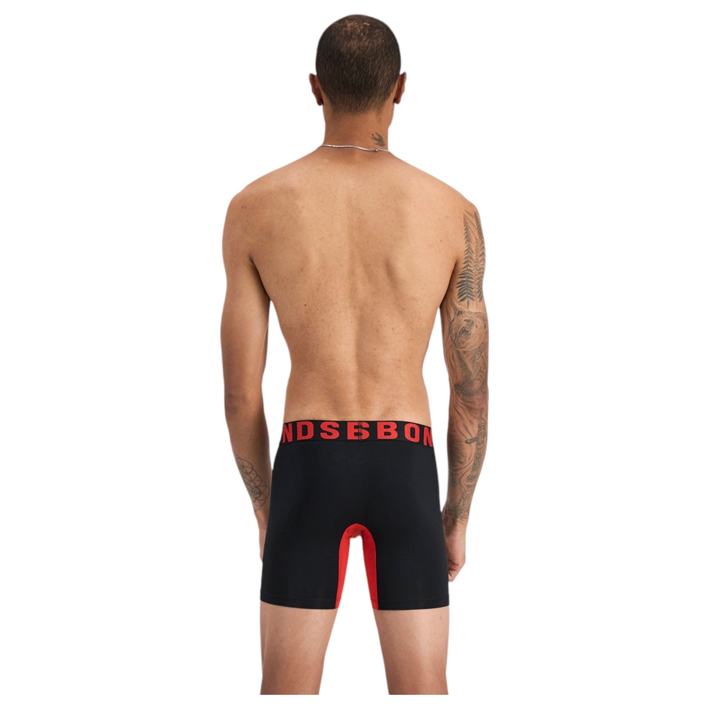 Mens Bonds Chafe Off Trunks Underwear Black/Red