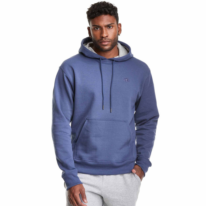 Mens Champion Classic Sky Blue Powerblend Fleece Hoodie