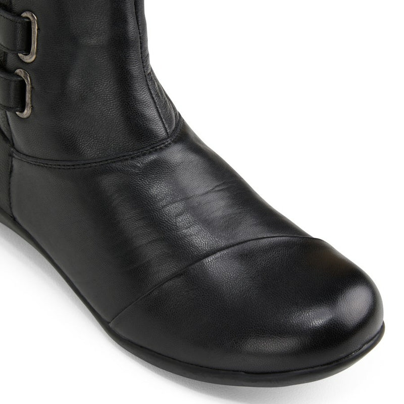 Womens Natural Comfort Claudine Leather Boots Black Shoes