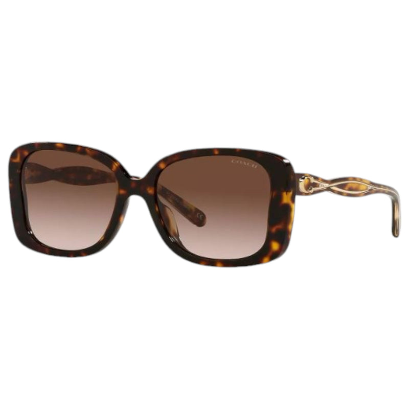 Womens Coach Sunglasses Hc8334u Dark Tortoise/ Dark Brown Gradient Sunnies