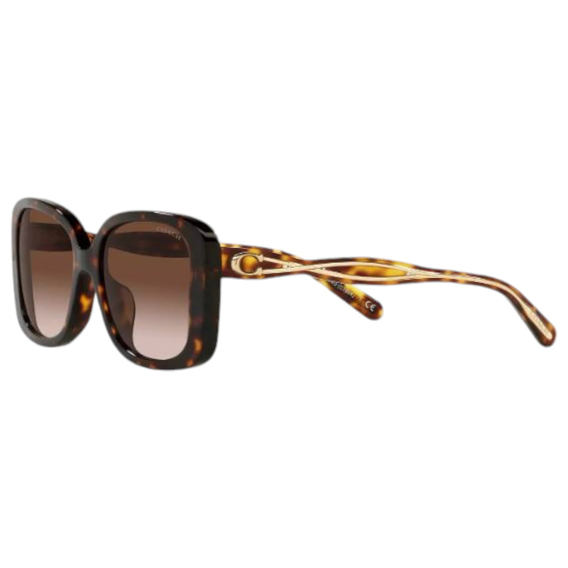 Womens Coach Sunglasses Hc8334u Dark Tortoise/ Dark Brown Gradient Sunnies