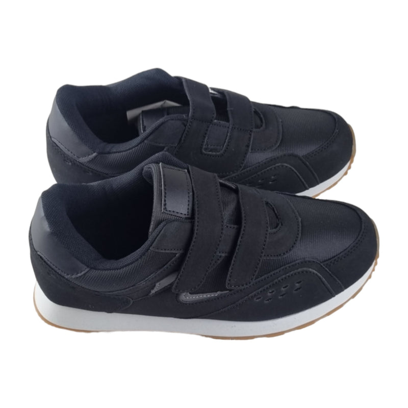 Mens Grosby Cobber Black Velcro Lightweight Casual Sneaker