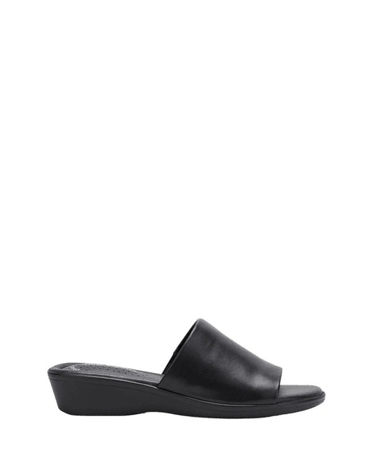 Womens Hush Puppies Coco Slides Black/Black