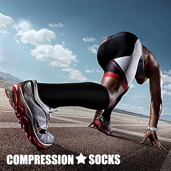 Compression Socks (3 Pairs) 15-20 Mmhg Is Best Athletic & Medical For Men & Women, Running, Flight, Travel, Nurses,Edema