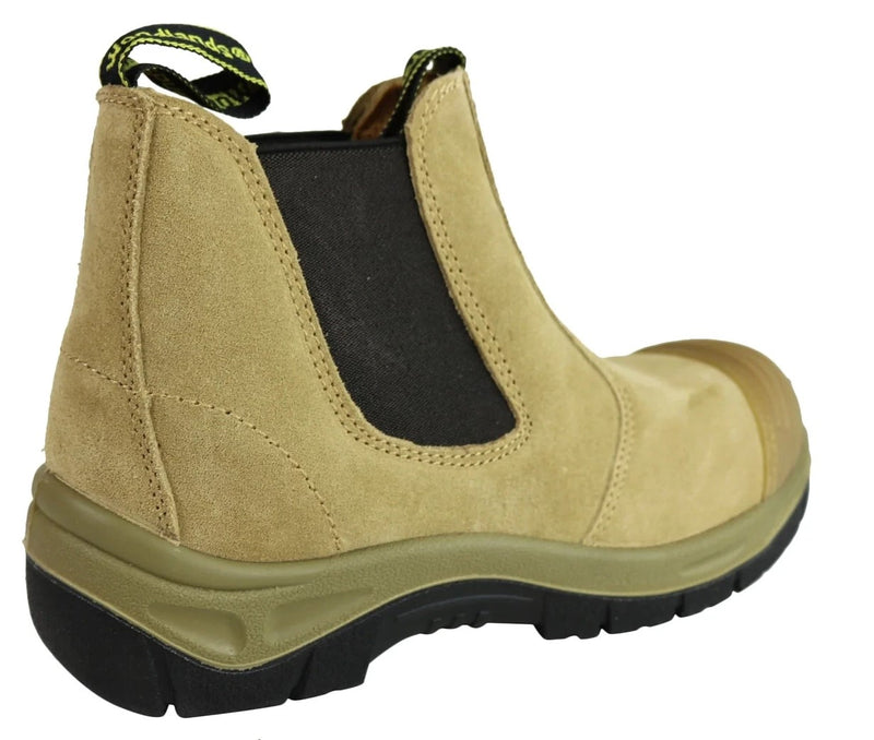 Woodlands Contractor Mens Steel Cap Safety Pull On Work Sand Leather Boots