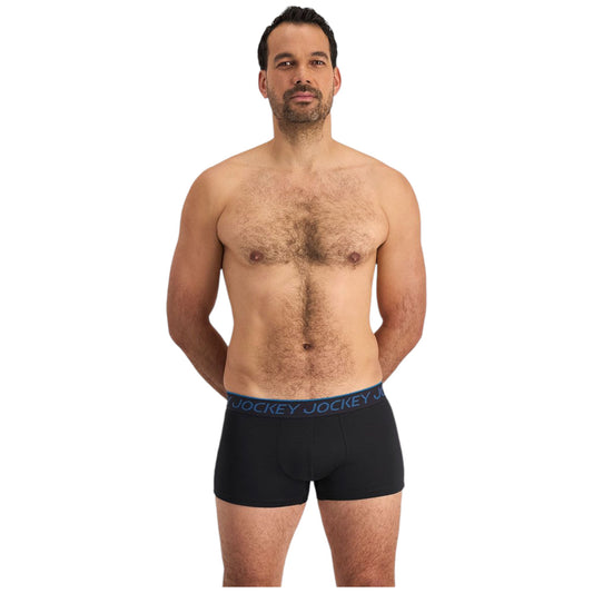 Mens Jockey Cool Active Trunks Underwear Black