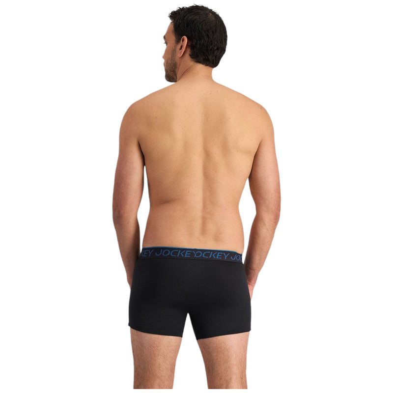 5 x Mens Jockey Cool Active Trunks Black Underwear